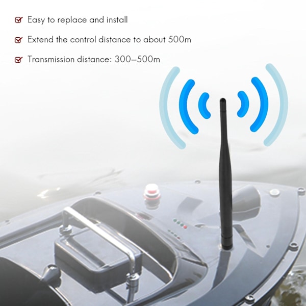 RC-bådsantenne til Flytec 2011-5 1,5 kg belastning fjernbetjening fiskefoderbåd skib reservedele tilbehør-WELLNGS