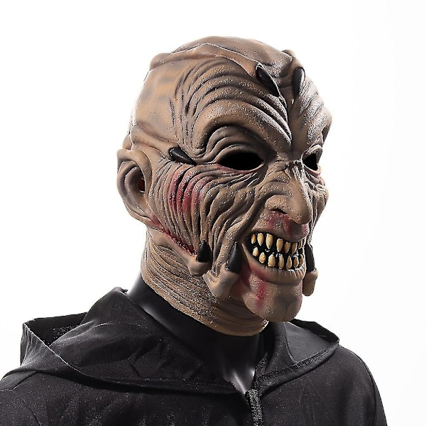 2022 Jeepers Creepers Vampyr Demon Cosplay Latex Mask Skräck Ful Halloweenfest Läskiga Kostym Rekvisita-WELLNGS