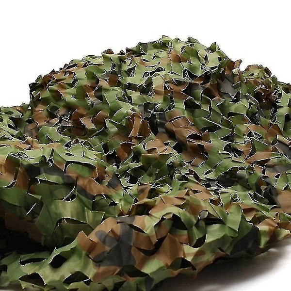 Camo Netting Solskærm Camouflage Net Gardiner Terrasse Mesh Net til Camping Skydning Jagt-WELLNGS Jungle 3m by 3m