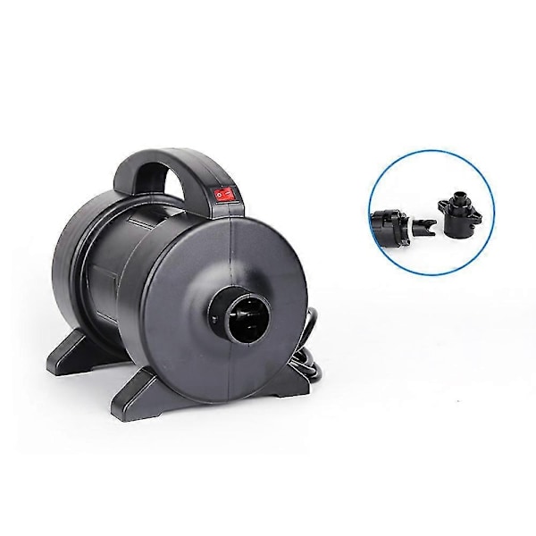 Bärbar 1600W Elektrisk Pump Luftmadrasspump Snabb Uppblåsning Elektrisk Luftpump Inflator Deflator med 2 Munstycken för Luftbädd Flotte Båt-WELLNGS AU Plug