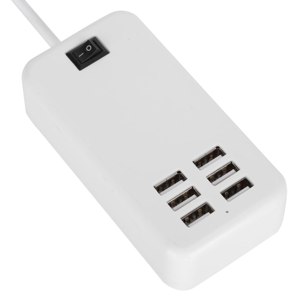 Laturisovitin 6-porttinen 30 W USB pöytäkoneen pikalatausaseman keskitin 100-240VEU Plug-WELLNGS