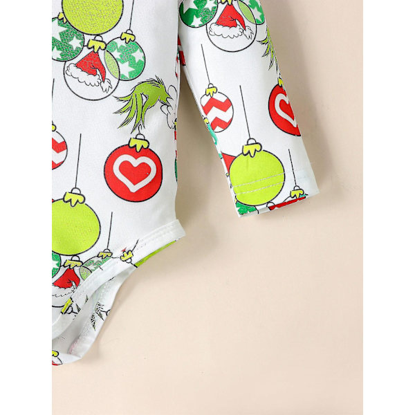 Vauva, joka varasti joulun asun vauvanpojat Tytöt Xmas Vihreä Karvainen Monster Puku Vaatteet Set-WELLNGS Style 10 9-12 Months