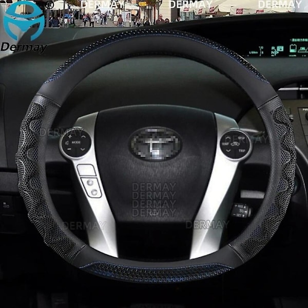 Toyota Prius 30 20 Prius V Prius C Prius Prime DERMAY -auton ohjauspyörän suojus, hieronta, liukumaton, autotarvikkeet - WELLNGS Blue