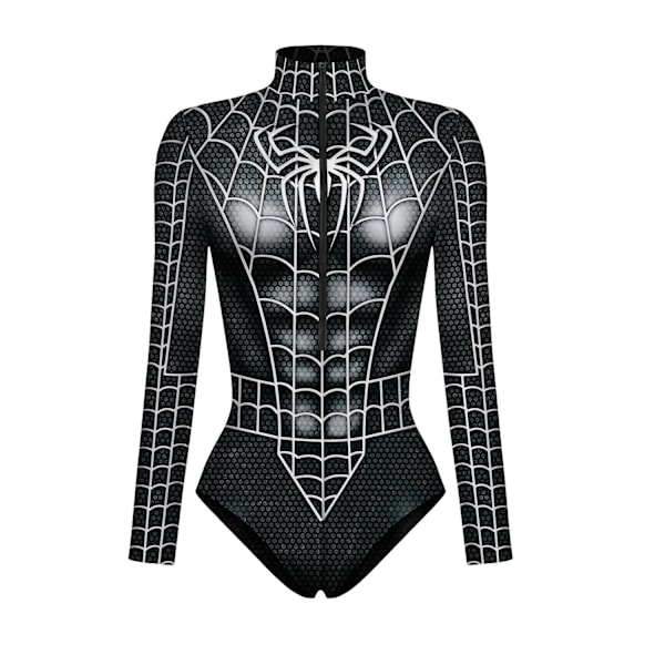 Superhjälte Cosplay Sexy Spiderman Kostym Bodysuit Halloween Karneval Party Förklädnad för Kvinnor Presenter-WELLNGS 4 S