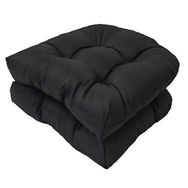 Utomhusstolmatta 2-pack, Mattor för uteplatsmöbler - WELLNGS black