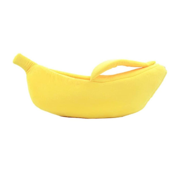 Söt Bananformad Kattsäng, Mjuk Kattsäng för Kramar, Charmig Husdjursäng för Katter, Kaniner & Små Hundar Ye-WELLNGS