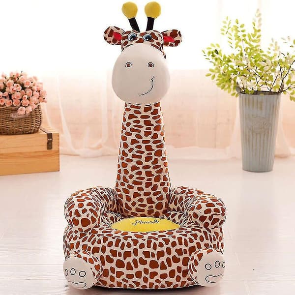 Plysdyr Sofa Stol til Børn - WELLNGS joying-giraffe-green