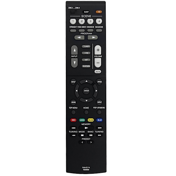 Replace RAV574 VDM8690 Remote Control for Yamaha MusicCast Stereo AV Receiver RX-V4A RX-V4ABL-WELLNGS