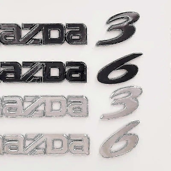 3D Kromi Musta ABS Kirjaimet Tavaratilan Takaluukun Auton Tunnus Tarra Tarra Mazda 3 6 Tarvikkeille - WELLNGS Chrome MAZDA 3