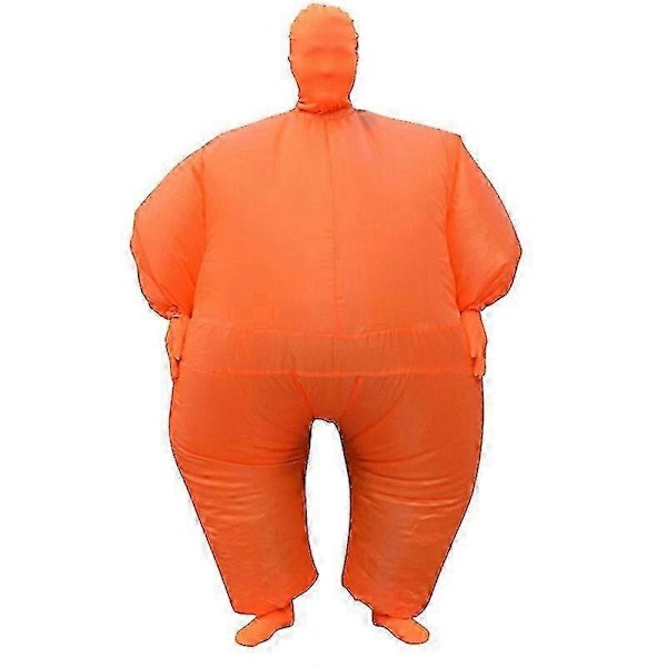 Uppblåsbar Helkroppsdräkt Kostym Vuxen Rolig Rollspel Kläder Fest Leksak Present - WELLNGS Orange