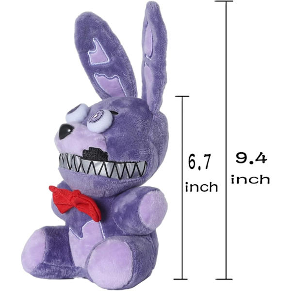 Nightmare Bonnie Plys, Five Nights at Freddy's Plysdyr, FNAF Plys Fyldte Dyr Gaver til Børn 8 tommer