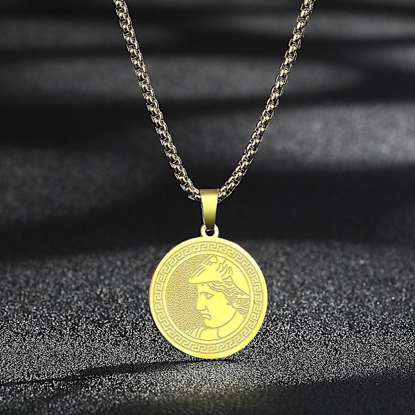 Pyhän Yrjänän riipuskaulakoru miehille ja naisille, soturi Pyhä Yrjänä ja lohikäärme Totem-riipus, kaulakoru, amuletti, koru - WELLNGS Alexander-G