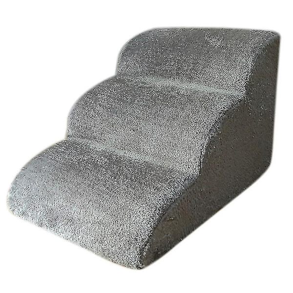 Komfort Kjæledyr Hundetrapp Svampetrapp Enkel Fjerning Vaskbar Klatretrinn for Kjæledyr-WELLNGS Ramp Brown Grid 56*40*30CM