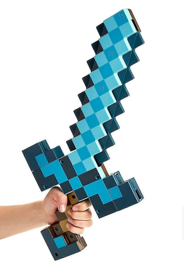 Mattel Minecraft Børne Transformer Legetøjs Sværd/Pickaxe, Rollespil Tilbehør - WELLNGS