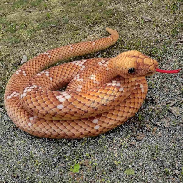 Giant Snake Plysjdyr, Stor Utstoppet Python, 180 cm Slangegave til Barn Bursdagsfest Spøk Props - WELLNGS Brown