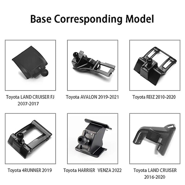 Toyota Land Cruiser Fj Avalon Reiz 4runner Harrier Venza -auton puhelinteline, auton matkapuhelinteline, GPS-matkapuhelinteline - WELLNGS Black-04