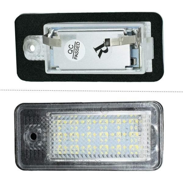 LED-nummerplåtsbelysning 18 SMD för Audi A3/S3/A4/S4/A5/S5/A6/S6/A8/S8/Q7-WELLNGS