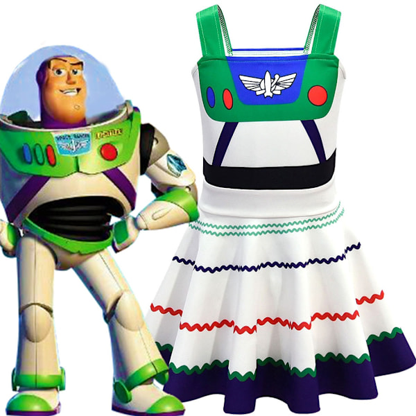 Disney Toy Story Woody Talking Girls Costume Buzz Lightyear Role Play Dress Children's Birthday Party Gift Sui Buzz Lightyear4-WELLNGS Buzz Lightyear4 130cm