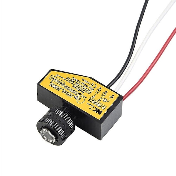 Automatisk ljuskontrollsensor DC 12V 48V Skymning till gryning Ljus Fotocellbrytare-WELLNGS