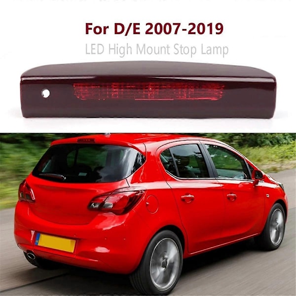 Auton LED-jarruvalo, korkea asennus, 3. jarruvalo, takavalo Corsa D/E Opelille, kolmas jarruvalo 13188045 1222130-WELLNGS