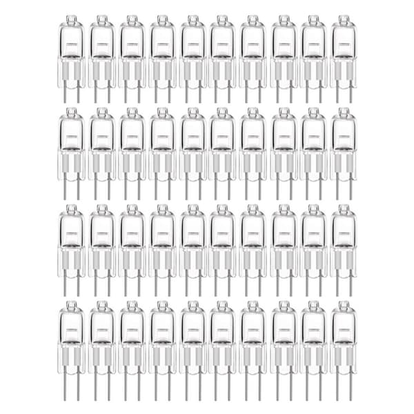 10-pakning G4 halogenpærer, 20W 12V - Varmhvitt lys
