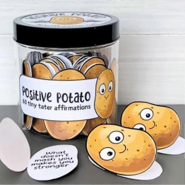 Positive Pickle Følelsesmæssig Støtte Bekræftelseskort 30/60 Daglige Bekræftelseskort til Venner og Familie - WELLNGS 30 Days Cucumber