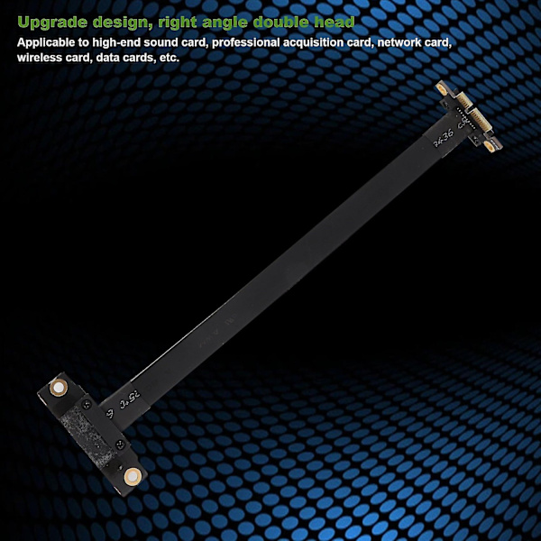 Pcie X1 Riser Kabel Dobbelt Ret Vinkel Pcie 3.0 X1 til X1 Forlængerkabel 8gbps Pci 1x Riser Kort 20cm-WELLNGS