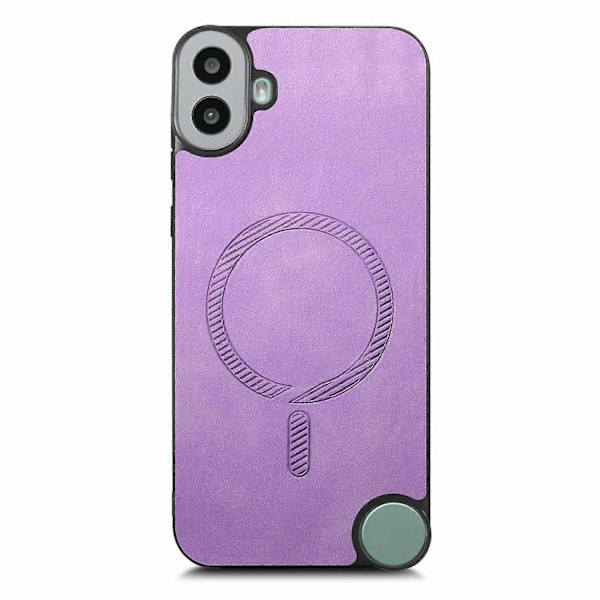 Yhteensopiva Nothing CMF Phone 1 kanssa Nahkainen takakuori Yhteensopiva MagSafe kanssa Ihoa myötäilevä puhelinkuori - Ruskea-WELLNGS Purple