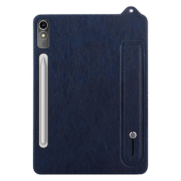 for Lenovo Tab P12 Deksel Håndstropp Støtte Lær Tablet Cover - Blå-WELLNGS Blue