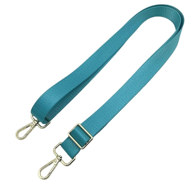 Färgglad Väska Axelrem med Karbinhake Justerbar Breddad Enkel Axel Crossbody Meddelande-WELLNGS Blue
