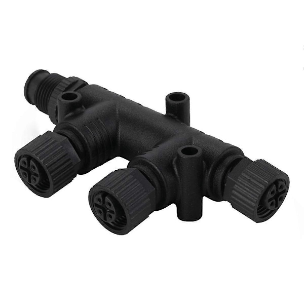 NMEA 2000 T-liitin 4-porttinen 5-nastainen M12-kierteellä IP67 NMEA 2000 (N2k) (T-tyyppi) T-liitin Garmin Lowrance Simradille - WELLNGS