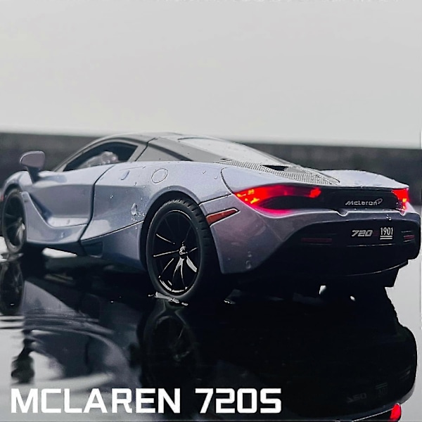 1:24 McLaren 720s Zink Legering Bil Diecast Model, Dekorativ, Mini Køretøj, Gave til Børn, Kærester, Unge - WELLNGS Bigsliver