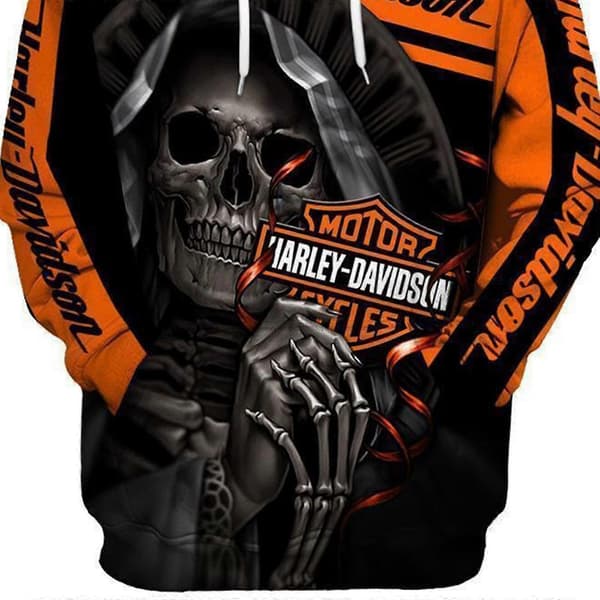 Herre Ny 3D Harley-Davidson Dame Hættetrøje Sweatshirt Hætte Jumper Pullover-WELLNGS 5XL