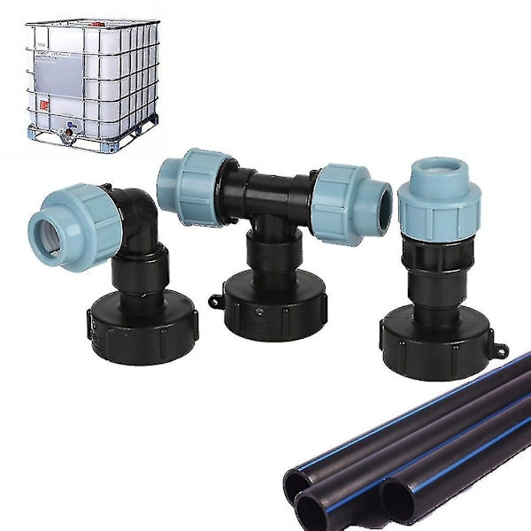 IBC-säiliön letkuliitäntä Puutarhan kasteluletkun sovitin Kotitalouden hanan liitäntätyökalu - WELLNGS 32mm Elbow Adapter