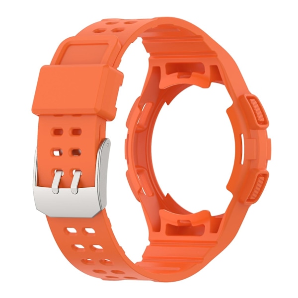 Til Samsung Galaxy Watch4 Classic 46mm Rem Justerbar Rem med Integreret Etui-WELLNGS Orange Style B Samsung Galaxy Watch4