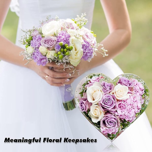 Store silikoneforme til harpiks, hjerteharpiksform, epoxyharpiksforme til blomsterbevaring, Resin-WELLNGS 0 0