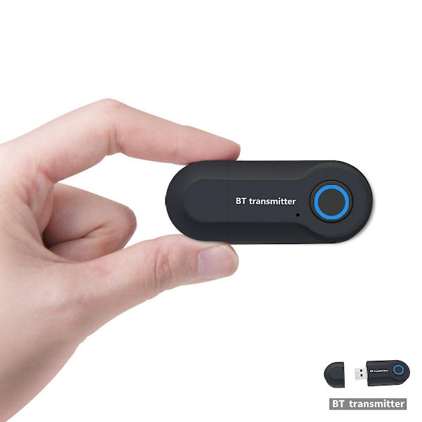 Bluetooth 5.0 -sovitin Langaton ääni Bluetooth -lähetin-vastaanotin PC:lle/TV:lle/Autoon 3,5 mm AUX-musiikki RX-lähetin Adaptador-WELLNGS