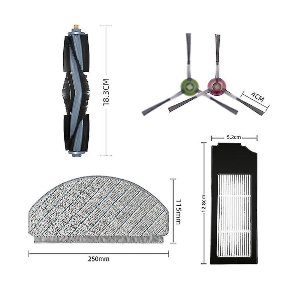 Vaihda Ecovacs X1 Plus -robotti-imurin varaosat -ayane-WELLNGS