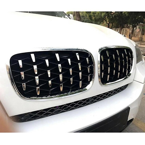 Silver Front Middle Grille Grill för X5 E70 / X6 E71 2008-2013 - WELLNGS 0 0