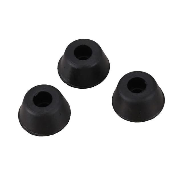 10 stk. 21 mm x 10 mm koniske forsænkede bufferpuder sorte - WELLNGS