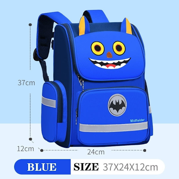 Ryggsäck för grundskoleelever Enhörning 3D Cartoon Skolväska Barn Ny Kindergarten Väska Flicka Pojke Söt Regnbåge Mochila Escolar-WELLNGS blues