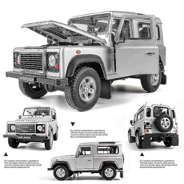 1/24 Land Rover Defender Legering Off-road Køretøjer Model Diecasts Metal Legetøjsbil Model Simulering Samling Børn Gaver B green-WELLNGS