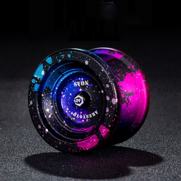 Metal legering Aluminium Yoyo med 10 kugle kk lag yoyo sort med pink-WELLNGS multicolor