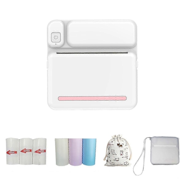 Kannettavat Bluetooth-lämpötulostimet 57mm Mini Langattomat Pos Lämpökuvatulostimet - WELLNGS Pink