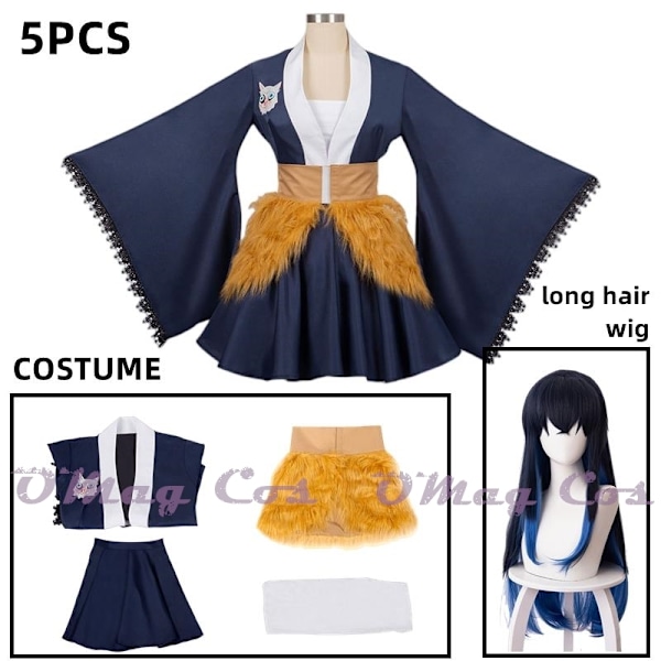 Anime Yudaira Inosuke Cosplay Halloween Kostume Kvinder Kostume Kjole Drama Kostume Uniform Kjole Karakter XS-WELLNGS XS costume short wig