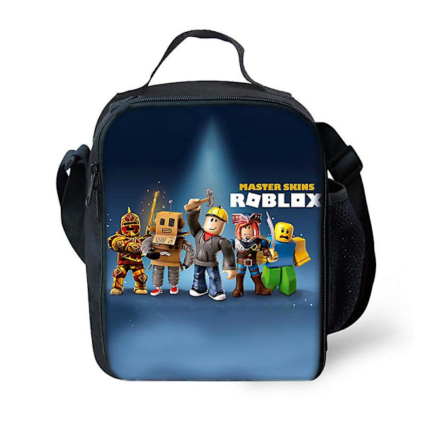 Roblox Print Isolerad Lunchlåda Väska för Barn Pojkar & Flickor, Bärbar Återanvändbar Lunchlåda Perfekt för Picknick Skola, Idealisk för Varma Eller Kalla Snacks & Bent 0 E