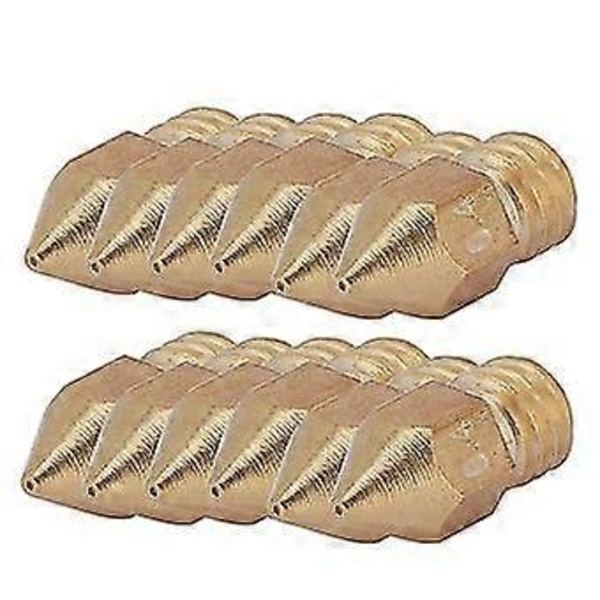 10 kpl MK8 messinkinen suutin 1,75 mm 0,4 mm CR-10 A8 3D-tulostimelle - WELLNGS