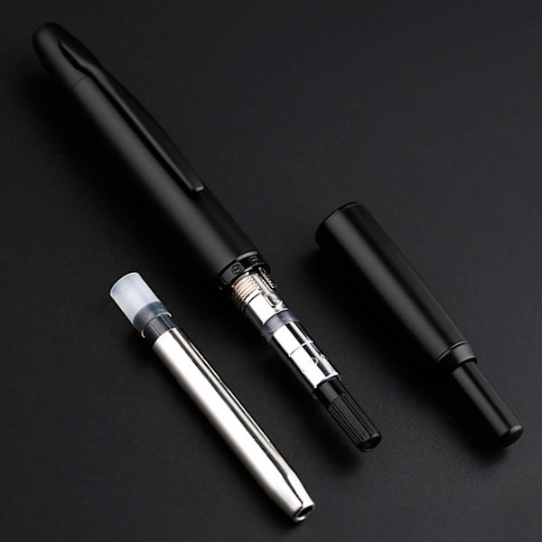 Majohn A1 Tryk Metal Fyldpen med Klips Iridium Ekstra Fin Nib 0,38 mm Kontor Fg-WELLNGS Gray Reverse Scale