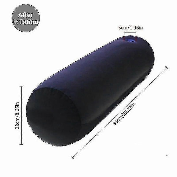 Multifunktionel Oppustelig Lang Kropspude Lændestøtte Ben Yoga Pude Rejsepositioner Støtte Luftpude med Plastik Håndpumpe-WELLNGS Pillow - No Pump