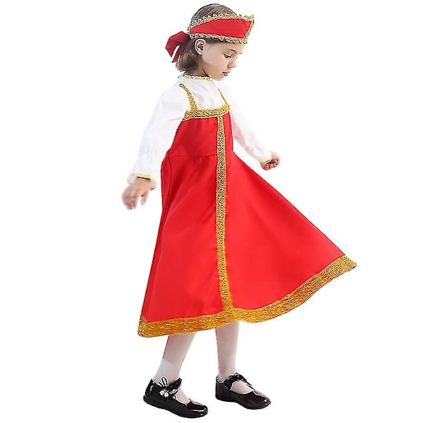 Ryska traditionella klänningar för Barnens Dag Halloween barnföreställningar-WELLNGS girl S